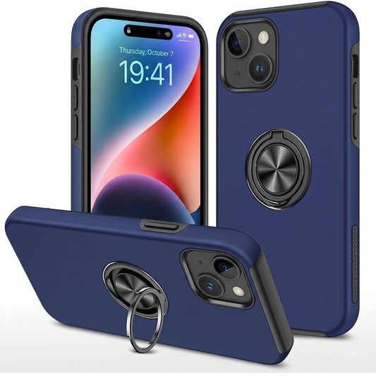 Ring Holder Kickstand Case Compatible with iPhone 15 Plus