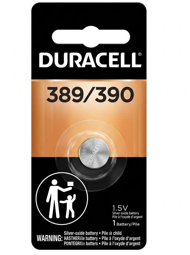 Duracell 389/390 1.5V Silver Oxide Button Battery – 1-Pack