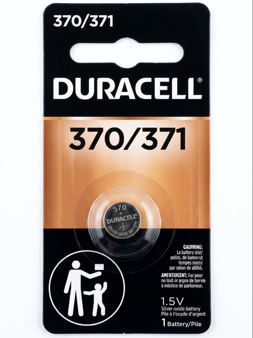 Duracell 370/371 1.5V Silver Oxide Button Battery – 1-Pack