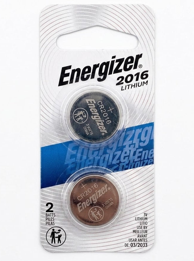 Energizer 2016 3V Lithium Coin Batteries – 2-Pack