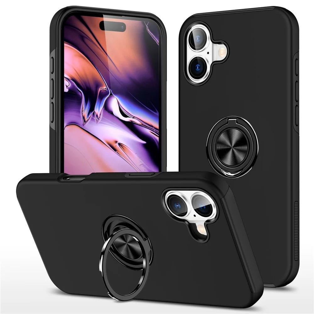 Ring Holder Kickstand Case Compatible with iPhone 17