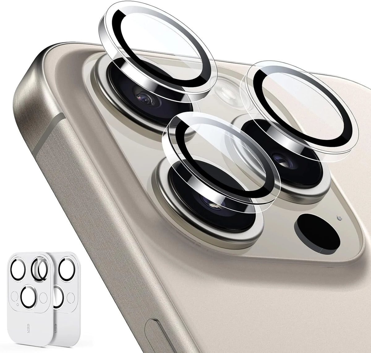 Camera Lens Protector Rings Compatible with iPhone 16 Pro / 16 Pro Max