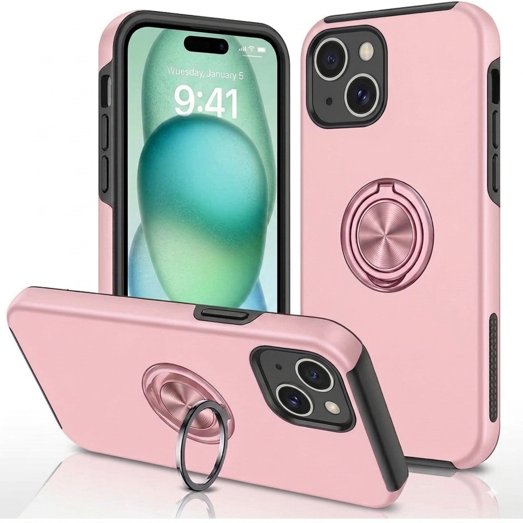 Ring Holder Kickstand Case Compatible with iPhone 14 & 13