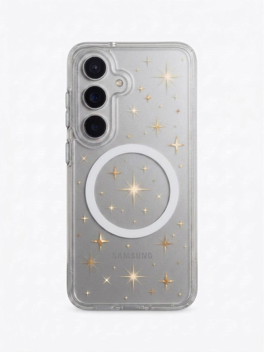 MagSafe Glitter Clear Case Compatible with Samsung Galaxy S26