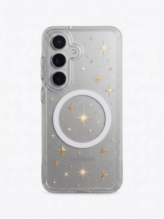 MagSafe Glitter Clear Case Compatible with Samsung Galaxy S26