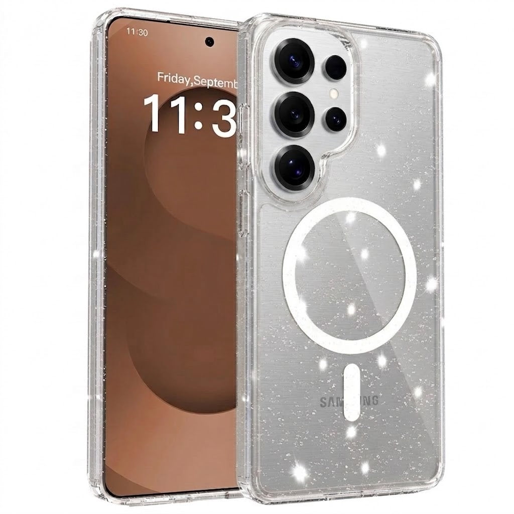 MagSafe Glitter Clear Case Compatible with Samsung Galaxy S26 Ultra