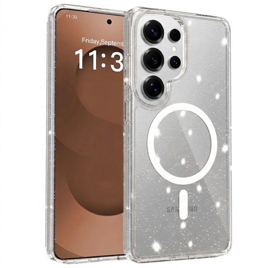 MagSafe Glitter Clear Case Compatible with Samsung Galaxy S26 Ultra