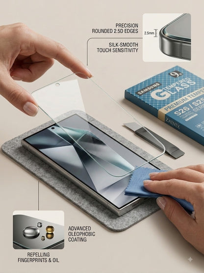 9H Clear Tempered Glass Screen Protector Compatible with Samsung Galaxy S Series