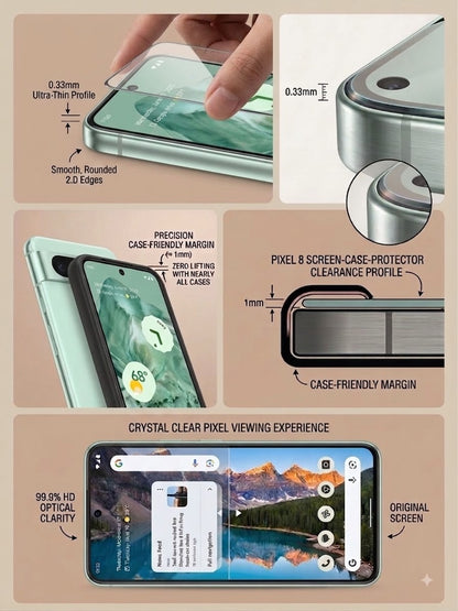 9H Edge-to-Edge Tempered Glass Screen Protector Compatible with Google Pixel (10 Series)