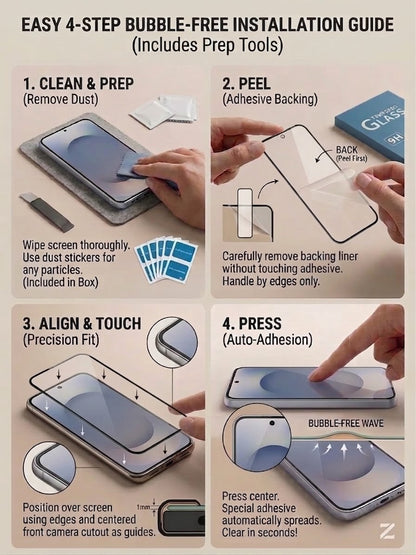 9H Edge-to-Edge Tempered Glass Screen Protector Compatible with Google Pixel (10 Series)