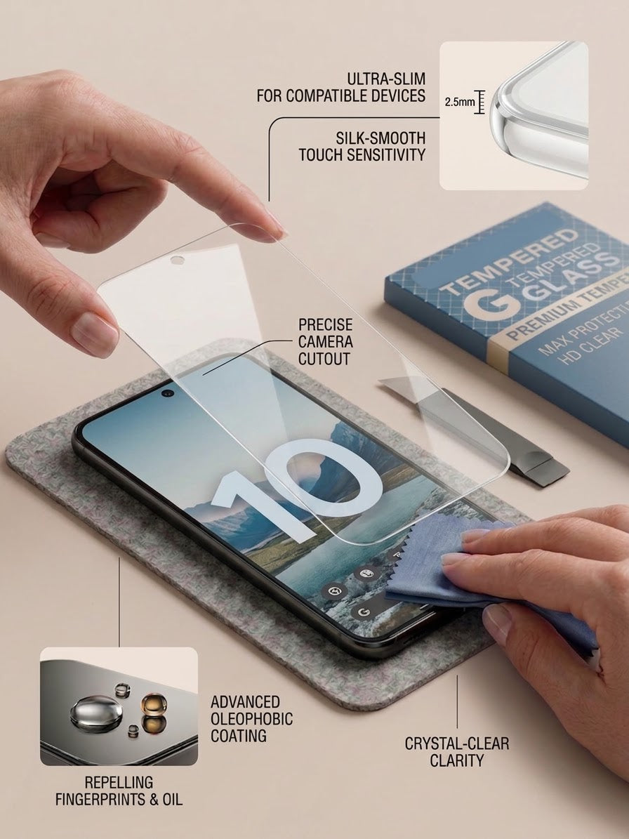 9H Tempered Glass Screen Protector Compatible with Google Pixel 11 Series