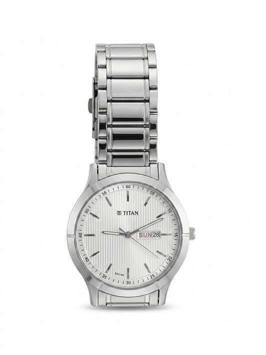 Classic Silver Men’s Watch – Stainless Steel Bracelet