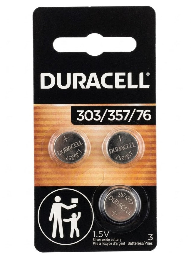 Duracell 303/357/76 1.5V Silver Oxide Button Batteries