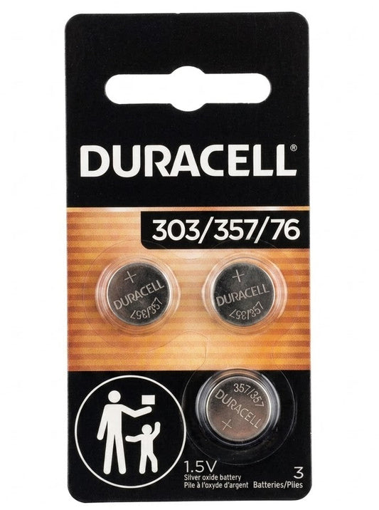 Duracell 303/357/76 1.5V Silver Oxide Button Batteries
