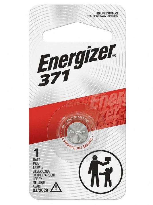 Energizer 371/370 1.55V Silver Oxide Button Battery – 1-Pack