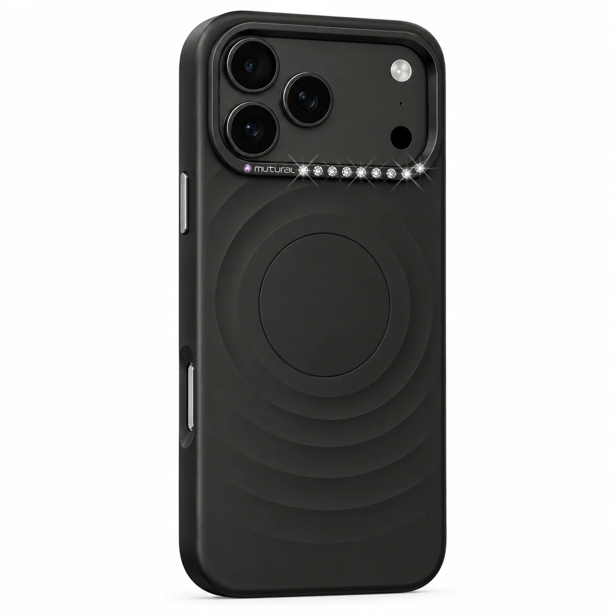 Mutural Ripple MagSafe Case with Crystal Lens Accent Compatible with iPhone 18 Pro & iPhone 17 Pro