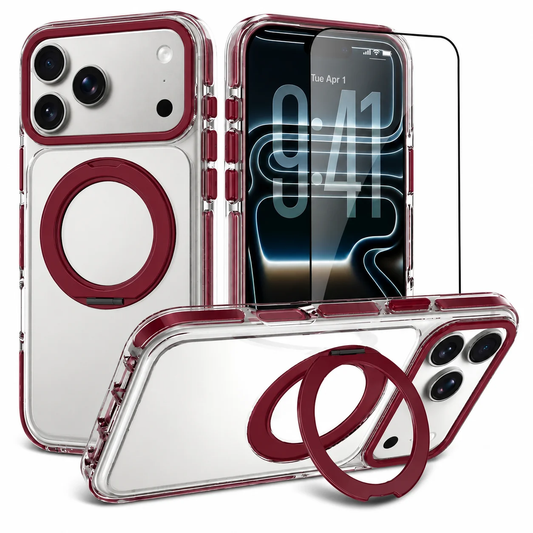 Ring Holder Kickstand Clear Case Compatible with iPhone 18 Pro