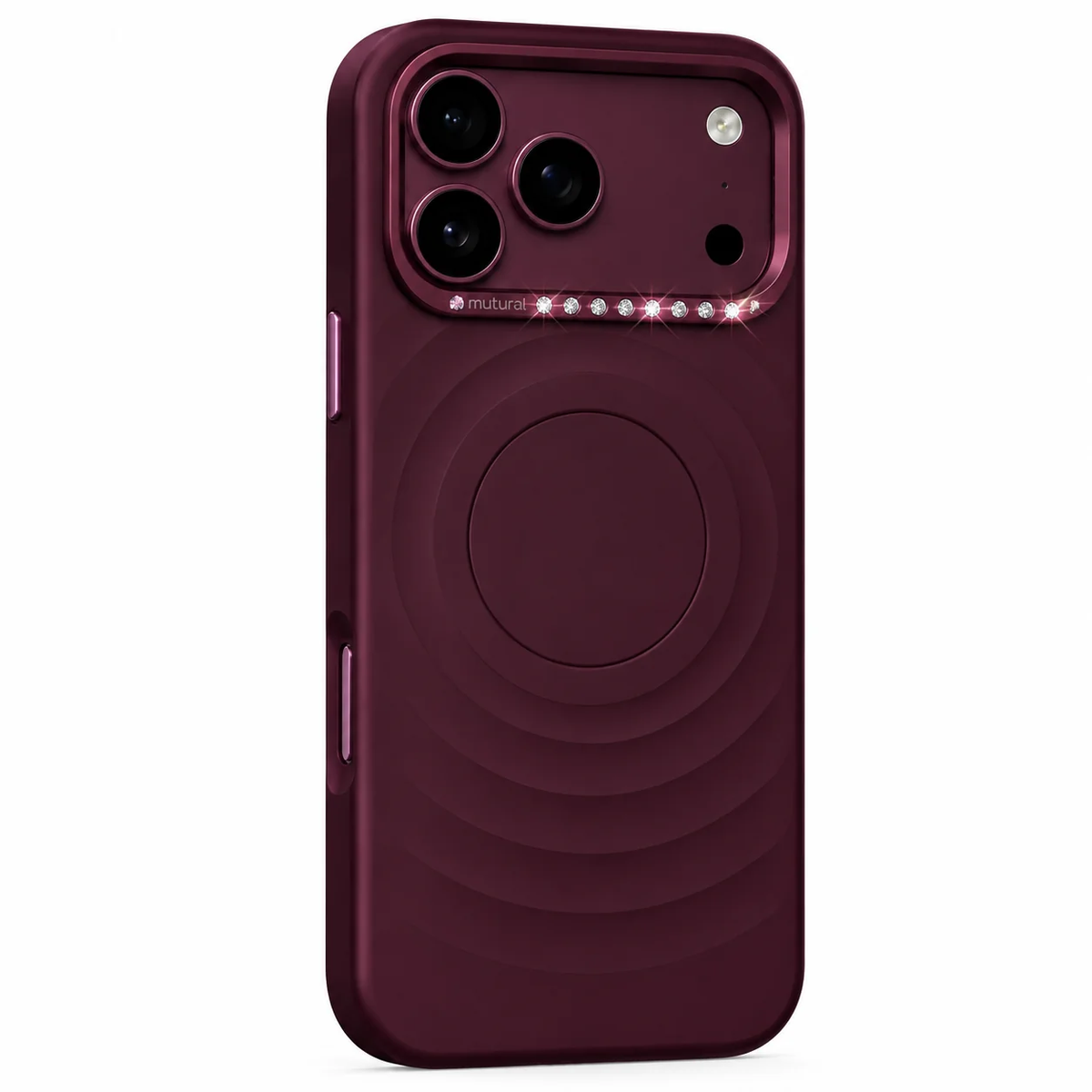 Mutural Ripple MagSafe Case with Crystal Lens Accent Compatible with iPhone 18 Pro Max & iPhone 17 Pro Max