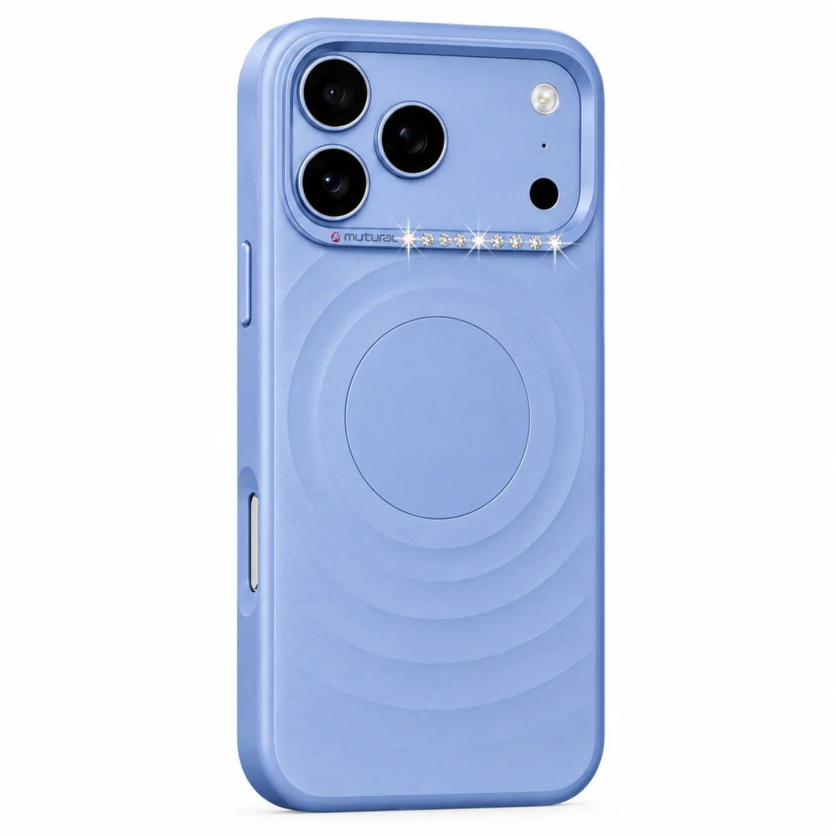 Mutural Ripple MagSafe Case with Crystal Lens Accent Compatible with iPhone 18 Pro Max & iPhone 17 Pro Max