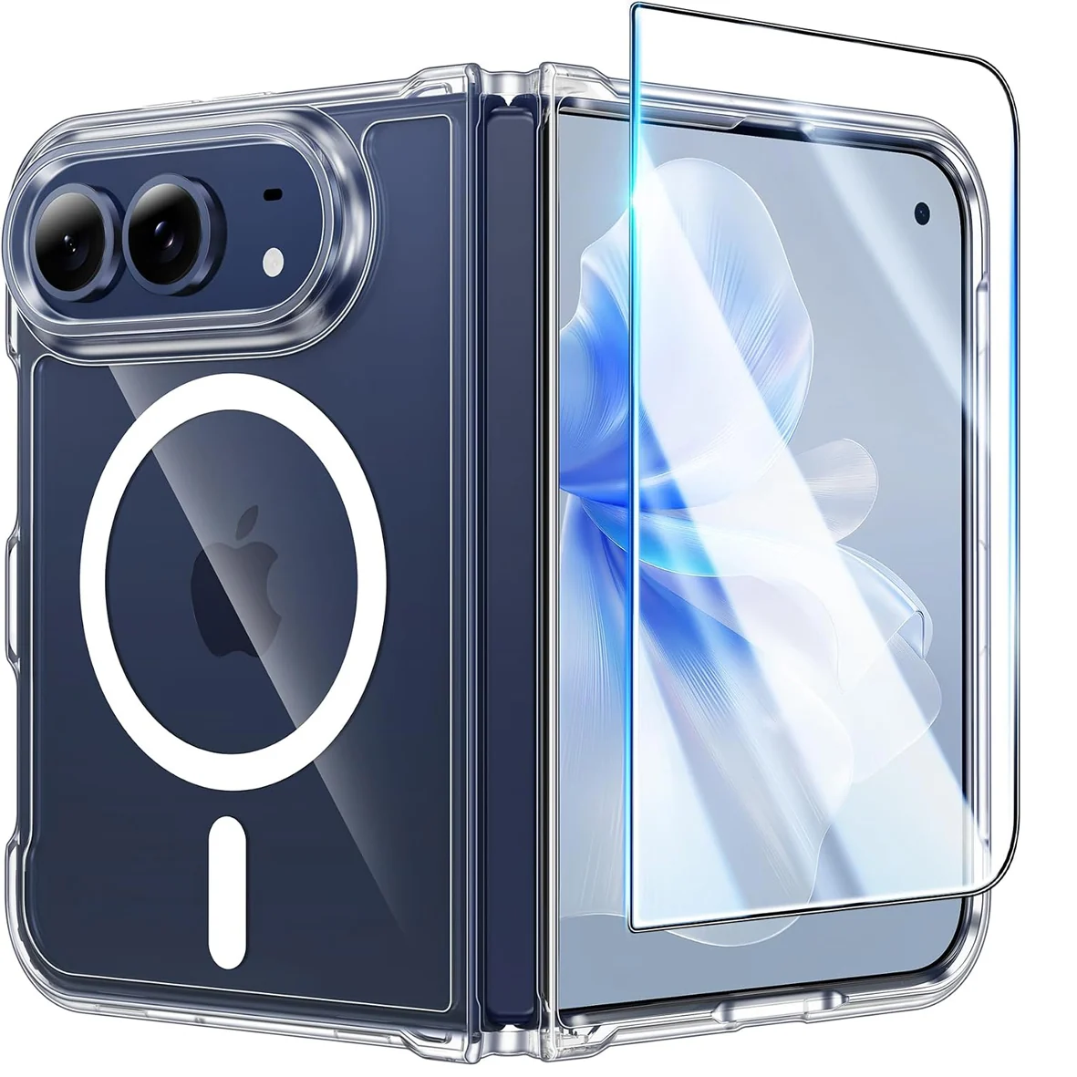 9H Clear Tempered Glass Front Screen Protector Compatible with iPhone Duo